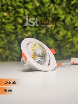 LX 855 16W Round Deep Recessed COB Downlight - 16W, 3000K