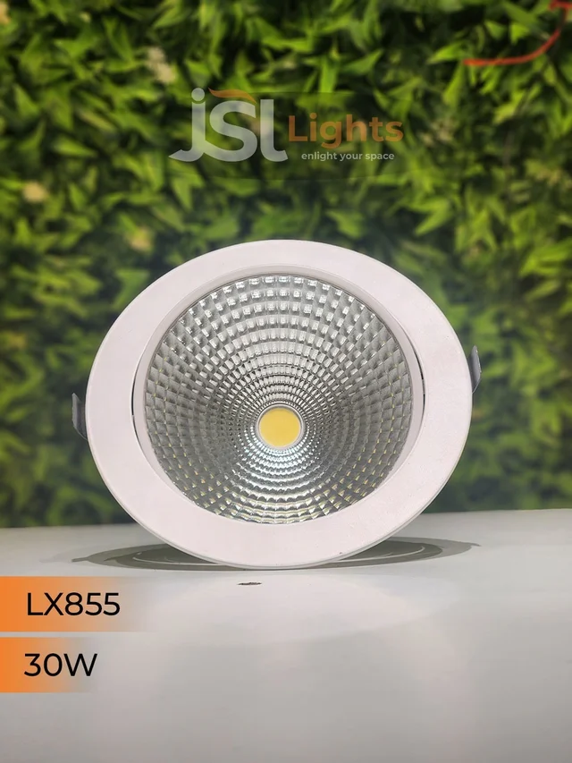 LX 855 30W Round Deep Recessed COB Downlight - 30W, 4000K