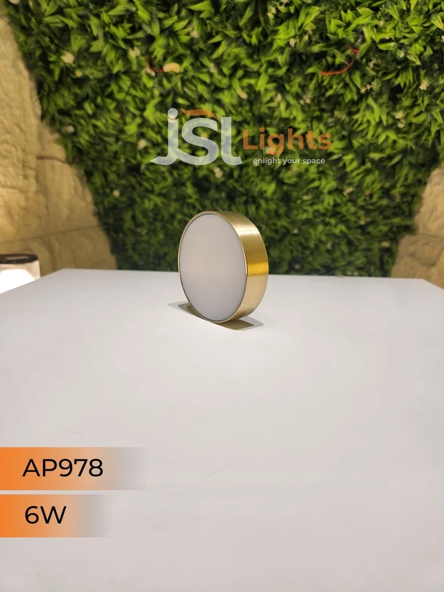 APRA AP978 6W Round Surface Diffuser Panel Light - 6W, 4000K, PB