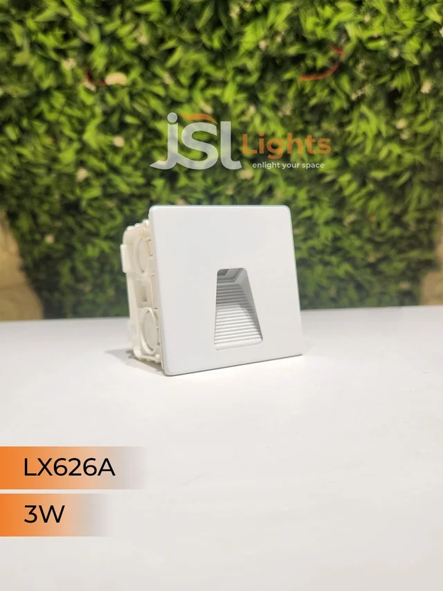 LX 626A 3W Square White Foot Led Light - 3W, 3000K, White