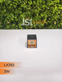 LX392 3W Square Black RG Surface Cylinder Light - 3W, 3000K