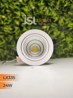 LX LX 335 50W COB Downlight for Saree, Cloth & Car Showrooms | Double Height Commercial LED | India - 24W, 6000K