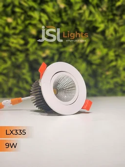 LX LX 335 50W COB Downlight for Saree, Cloth & Car Showrooms | Double Height Commercial LED | India - 9W, 3000K