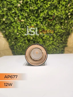 APRA AP677 12W Round Surface Cylindrical Light - 12W, 3000K, Black