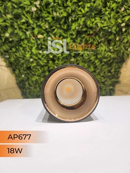 APRA AP677 20W Round Surface Cylindrical Light - 20W, 4000K, Black
