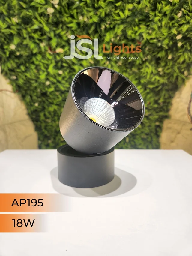 AP195 18W Adjustable Surface Cylindrical Light - 18W, 4000K, Black