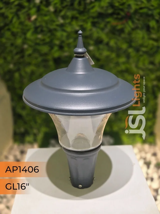 JSL 1406 20W 16" Round Pillar Post Gate Light - Gate Light 16"