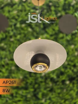 APRA261 8W BK GD Wall Surface Hanging Light