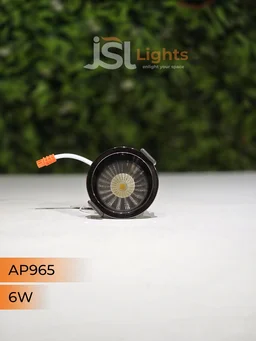 APRA 965 6W PB Round Deep Recessed COB Downlight - 6W, 3000K, PB