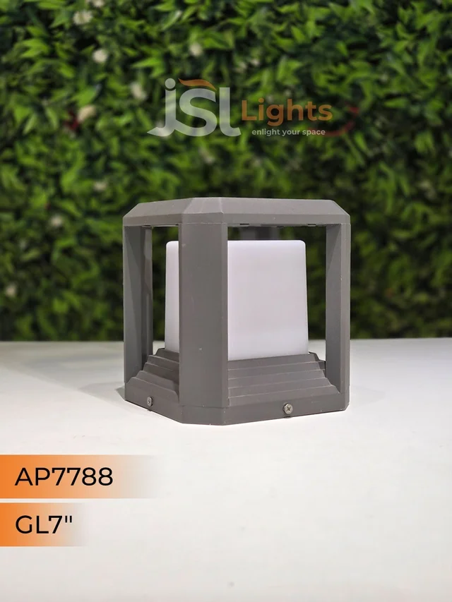JSL 7788 7 Inches Outdoor Pillar Post Gate Light - Gate Light 7"