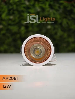 APRA AP2061 18W Deep Recessed COB Downlight - Warm White|White Rose Gold Finish Anti-Glare Ceiling Spotlight - 18W, 3000K