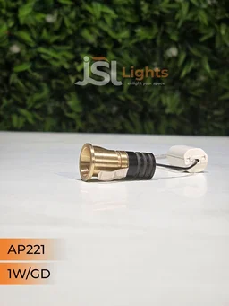 APRA 221 1W Black GD Deep Recessed COB Downlight - WW, BK GD