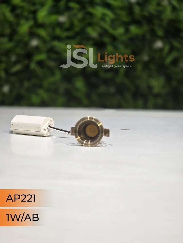 APRA 221 1W Black AB Deep Recessed COB Downlight - WW, BK AB