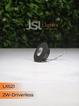 LX 521 2W Black Deep Recessed COB Downlight - 6000K, Black