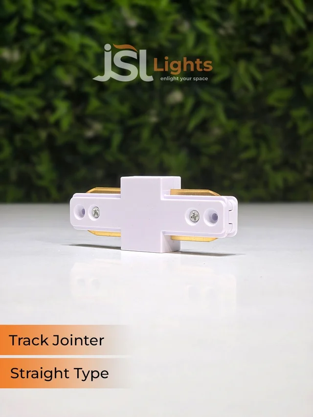 JSL APRA Spot Track Light PVC Straight Jointer - I Jointer, White