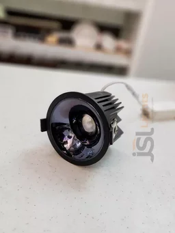 APRA AP2058 18W Black Deep Recessed COB Downlight PB Reflector - 18W, 3000K, Black