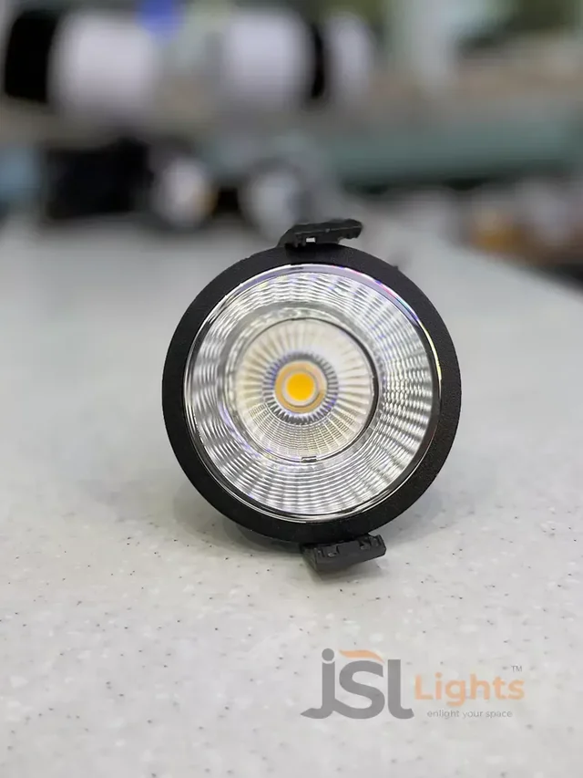 APRA AP 20623 12W 3CCT Black Deep Recessed COB Downlight SS Reflector - 12W, 3CCT, Black
