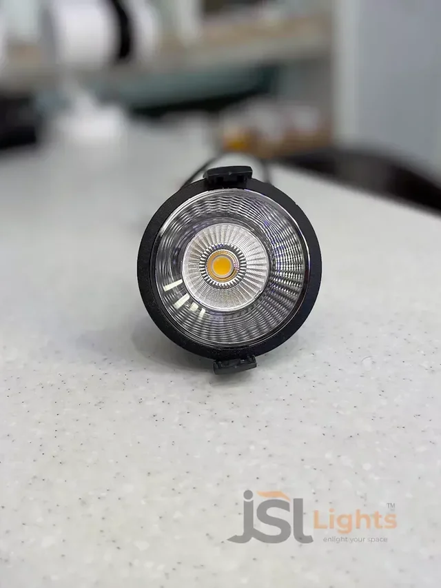APRA AP 20626 7W Black Deep Recessed COB Downlight PB Reflector - 7W, 3000K, Black