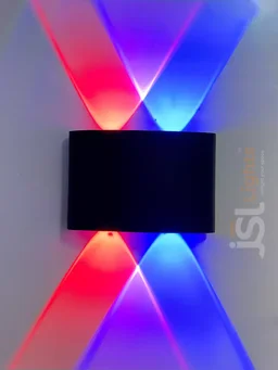 LX 278 2W RGB Auto Colour Changing Black Body Up Down outdoor Wall Light - 2W