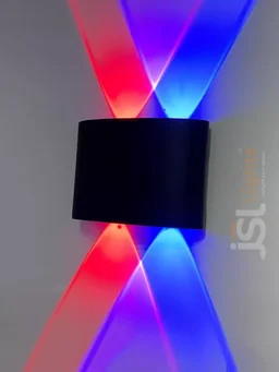 LX 278 2W RGB Auto Colour Changing Black Body Up Down outdoor Wall Light - 2W