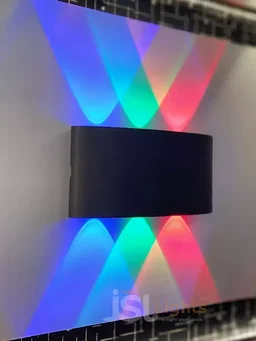 LX 278 6W RGB Auto Colour Changing Outdoor Wall Light – Black Aluminium Up Down LED Light - 6W