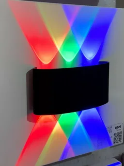 LX 278 6W RGB Auto Colour Changing Outdoor Wall Light – Black Aluminium Up Down LED Light - 6W