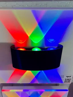 LX 278 6W RGB Auto Colour Changing Outdoor Wall Light – Black Aluminium Up Down LED Light - 6W