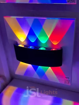 LX 278 8W RGB Auto Colour Changing Outdoor Wall Light – Black Aluminium Up Down LED Light - 8W