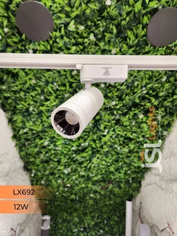 LX 692 12W LED Track Spotlight White Body - 12W, 3000K, White
