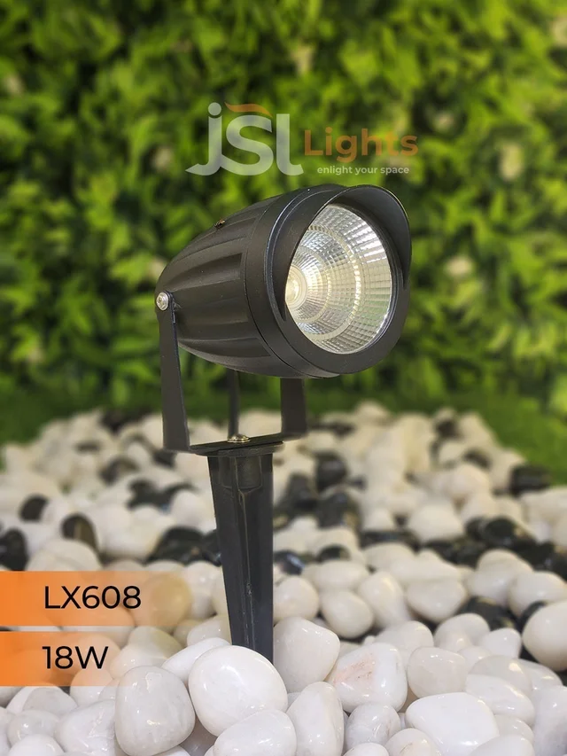 LX LED LX 608 18W RGB Auto Colour Changing LED Garden Spike Light IP65 | Outdoor Plant & Tree Spotlight | LX Lighting by JSL Lights Delhi - RGB, 18W