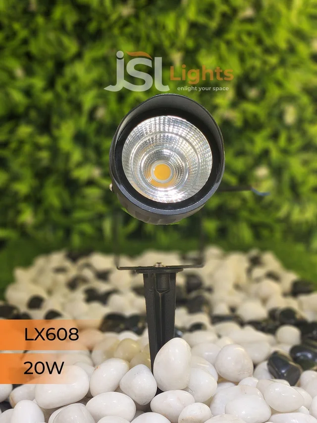 LX LED Shop LX 608 20W LED Garden Spike Light, 3000K Warm White, IP65 for plant and landscape lighting. LX Lighting by JSL Lights, Delhi. Wholesale India. - 20W
