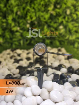 LX 808 3W LED Lens Spike Garden Light - 3W, WW