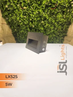 LX525 3W LED Foot Light Black 2 Module Aluminium Warm White 3x3 Inch | Modern Wall Step Light - 5W, Black
