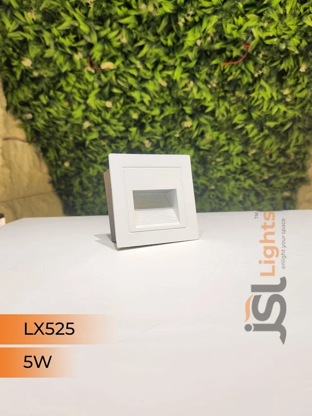 LX525 3W LED Foot Light Black 2 Module Aluminium Warm White 3x3 Inch | Modern Wall Step Light - 5W, White