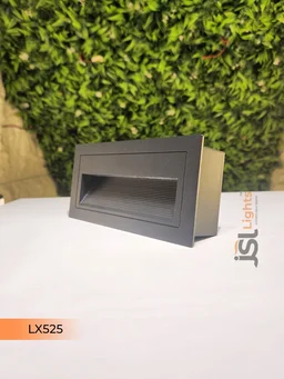 LX525 3W LED Foot Light Black 2 Module Aluminium Warm White 3x3 Inch | Modern Wall Step Light - 6W, Black