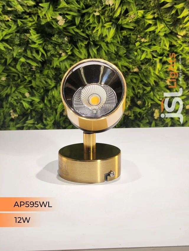 APRA AP595 12W Black RG Surface Wall 360° Cob Focus Light - 12W, 3000K, AB