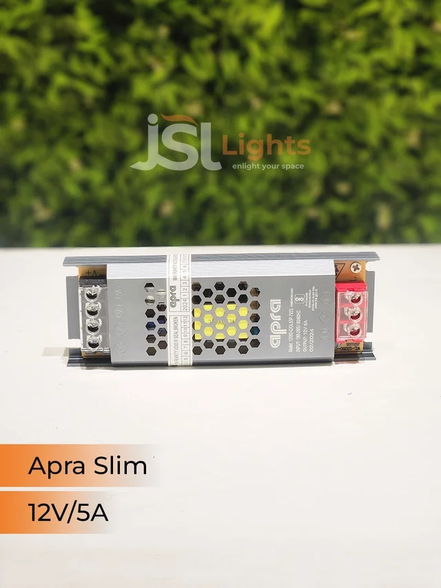 APRA 60W Slim 12V Led Strip Constant Current Driver - 60W/5AM
