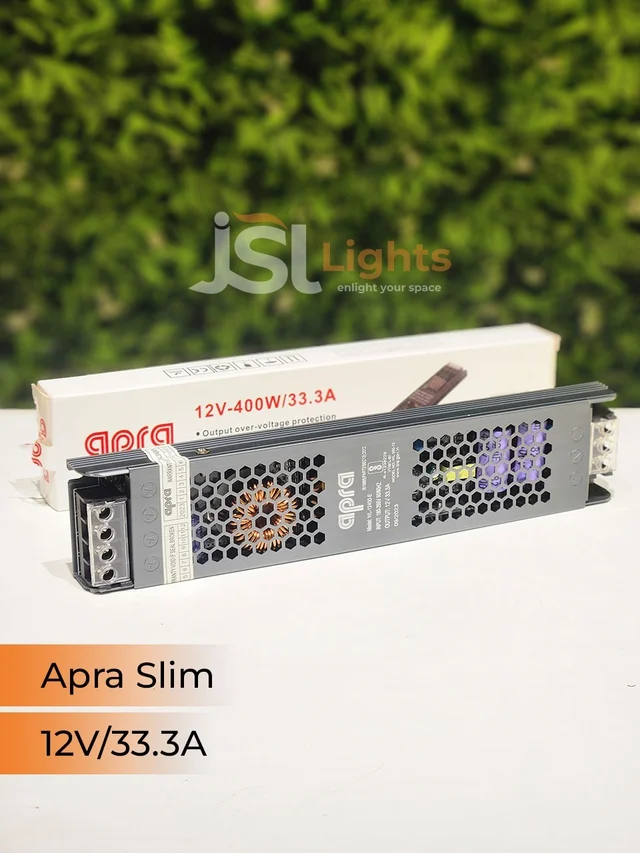 APRA 400W Slim 12V Led Strip Constant Current Driver - 400W/33AM