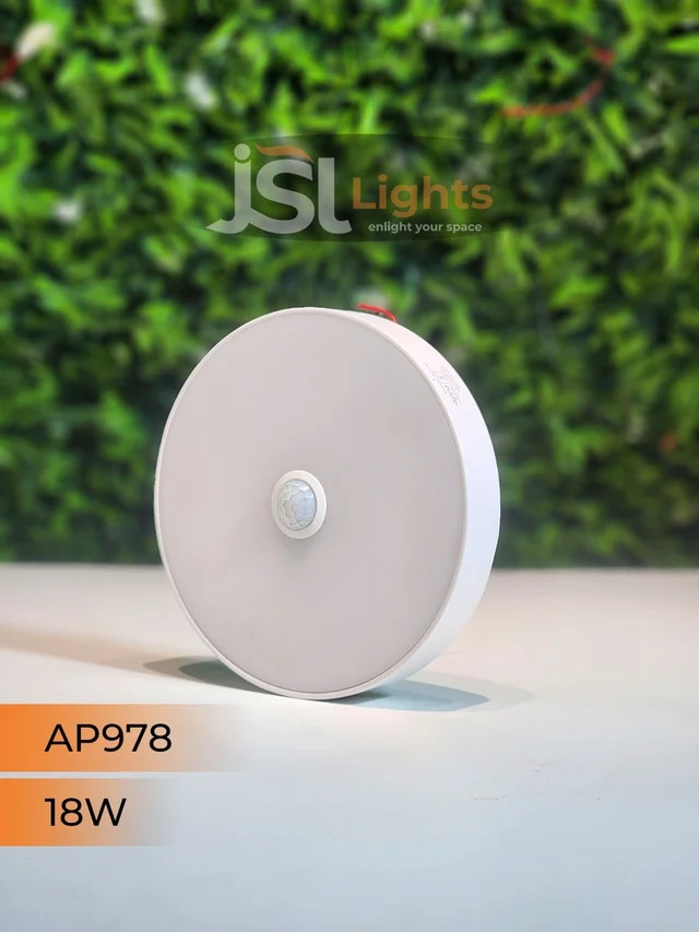 APRA 978 12W Sensor Round Surface Diffuser Panel Light - 18W, 4000K