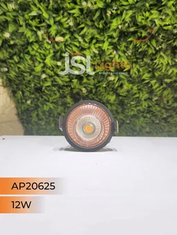 Bridglux & Philips AP 20625 12W Black Deep Recessed COB Downlight RG Reflector - 12W, 4000K, Black