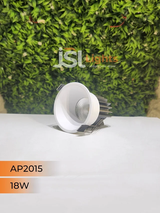 APRA 2015 Deep Recessed COB Downlight | Black & White Body, CRI 80, 130 Lumens/Watt, 2 Year Warranty - 18W, 4000K, White