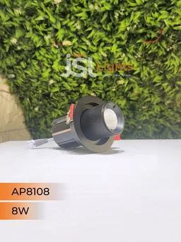 APRA 8108 8W Deep Recessed COB Pop Up Downlight - 8W, 3000K, Black