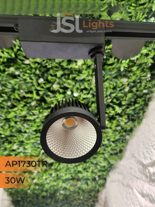 APRA 1730 30W LED Track Spotlight Black Body - 6000K, Black
