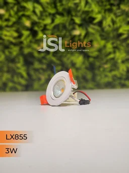 LX 855 3W Round Deep Recessed COB Downlight - 3W, 6000K