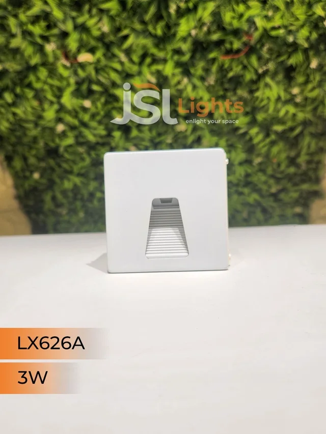 LX 626A 3W Square White Foot Led Light - 3W, 3000K, White
