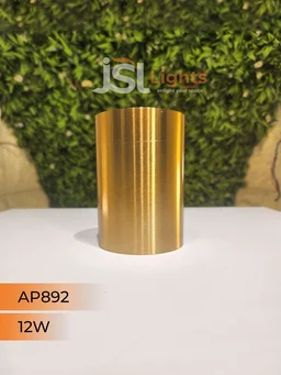 APRA AP892 12W Round GD Surface Cylinder Light - 12W, 4000K, GD