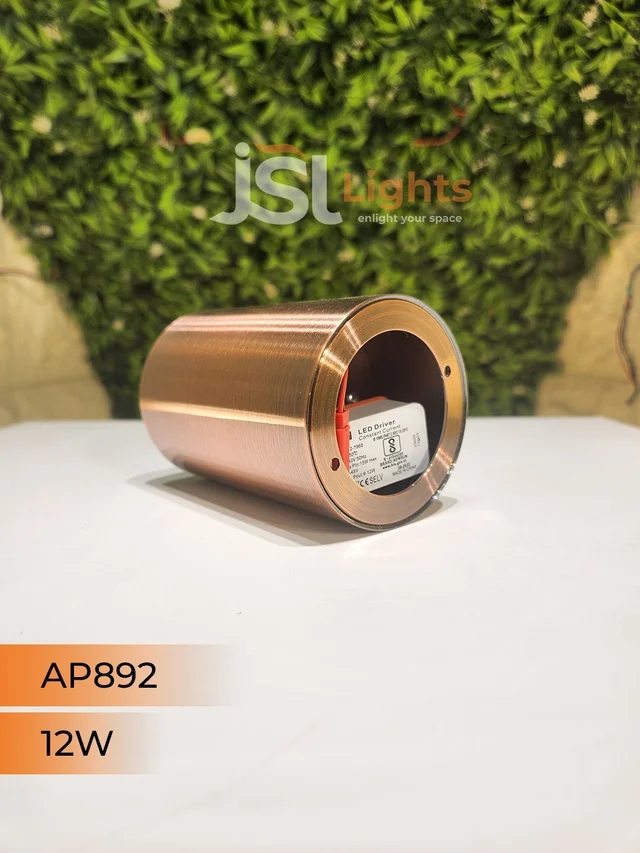APRA AP892 12W Round CP Surface Cylinder Light - 12W, 3000K, CP