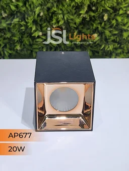 APRA AP677 20W Square White Surface Cylindrical Light - 20W, 4000K, Black