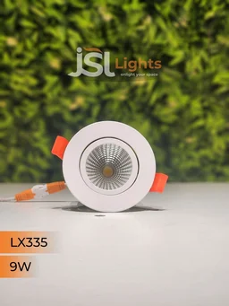 LX LX 335 50W COB Downlight for Saree, Cloth & Car Showrooms | Double Height Commercial LED | India - 9W, 3000K