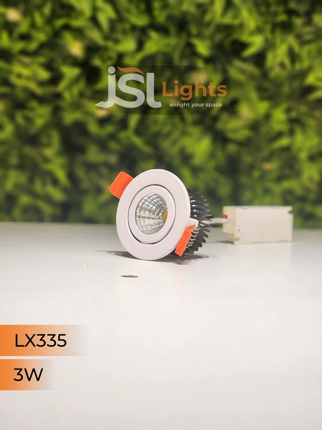 LX LX 335 50W COB Downlight for Saree, Cloth & Car Showrooms | Double Height Commercial LED | India - 3W, 6000K